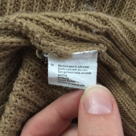 Oversized Camel Tan Open Cardigan Chunky Knit - Picture 4 of 7